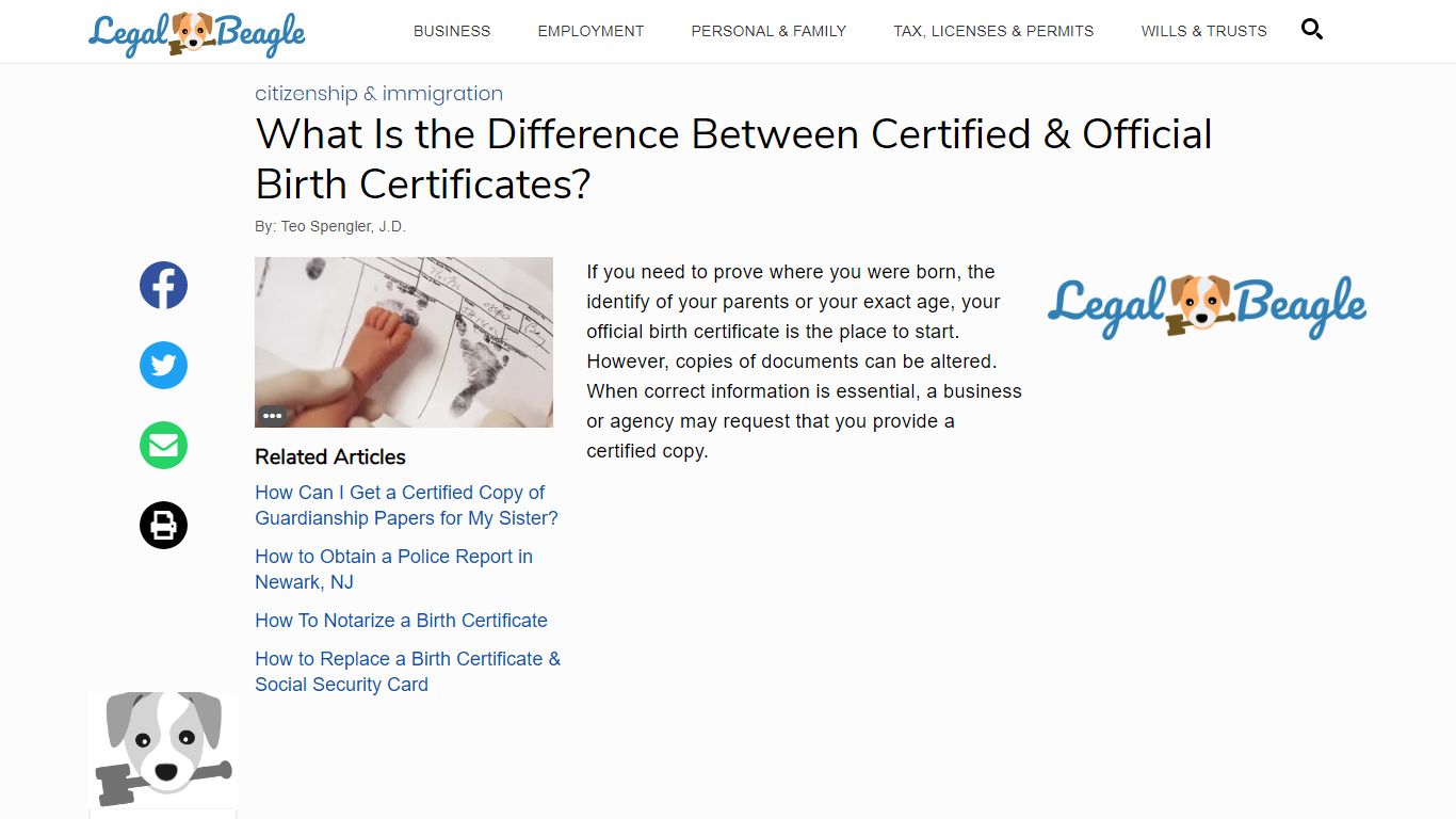 What Is the Difference Between Certified & Official Birth Certificates ...